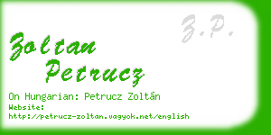 zoltan petrucz business card